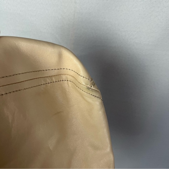 J. Crew Beige Tassel Leather Hobo Crossbody Bag - Picture 7 of 8